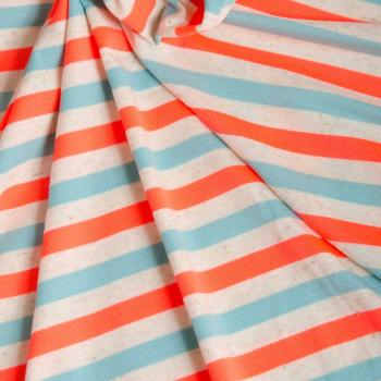 Hilco Viskose Feinstrick Neo-Righe Streifen neon
